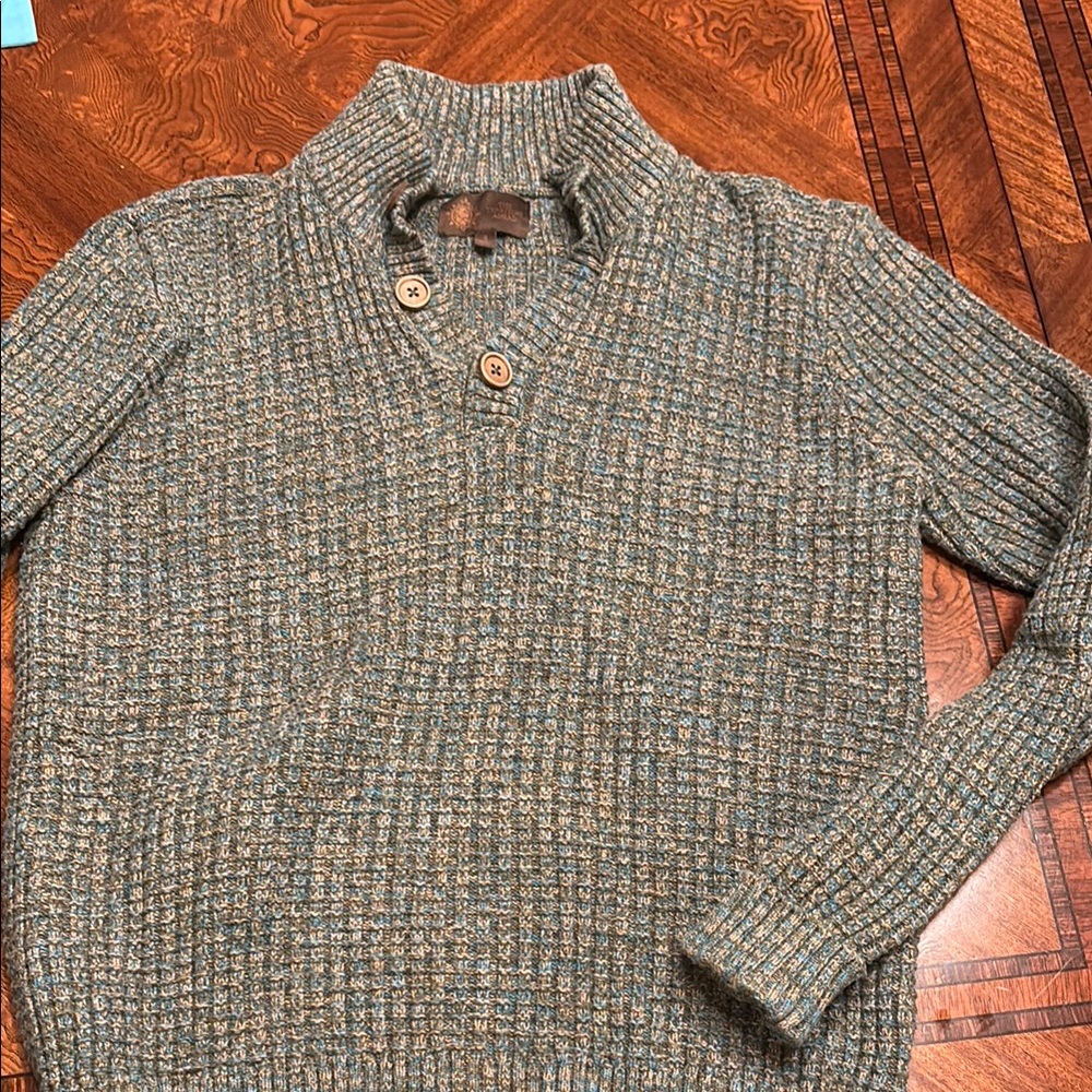 Territory Ahead Men's Ribbed Knit Sweater - Blue/Green/Tan